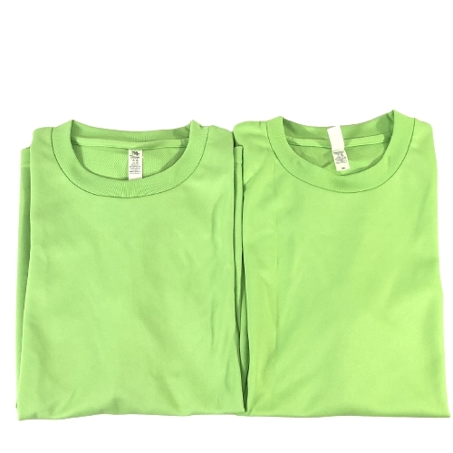 glimmer メンズ 半袖 無地 Uネック トレーニング Tシャツ 緑 M 2点セット 美品 送料185円_画像1