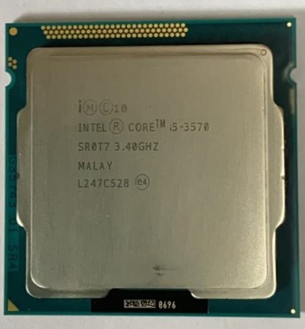 【中古パーツ】複数購入可 CPU Intel Core i5 3570 3.4GHz TB 3.8GHz SR0T7 Socket LGA1155 4コア4スレッド 動作品 デスクトップ用_画像2