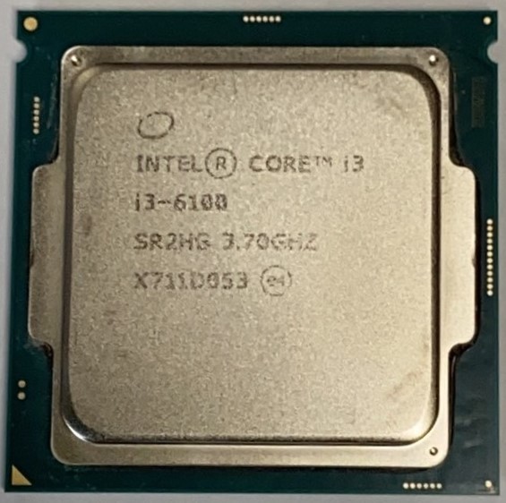 【中古パーツ】複数購入可 CPU Intel Core i3 6100 3.70GHz SR2HG Socket LGA1151 2コア4スレッド 動作品 デスクトップ用_画像2