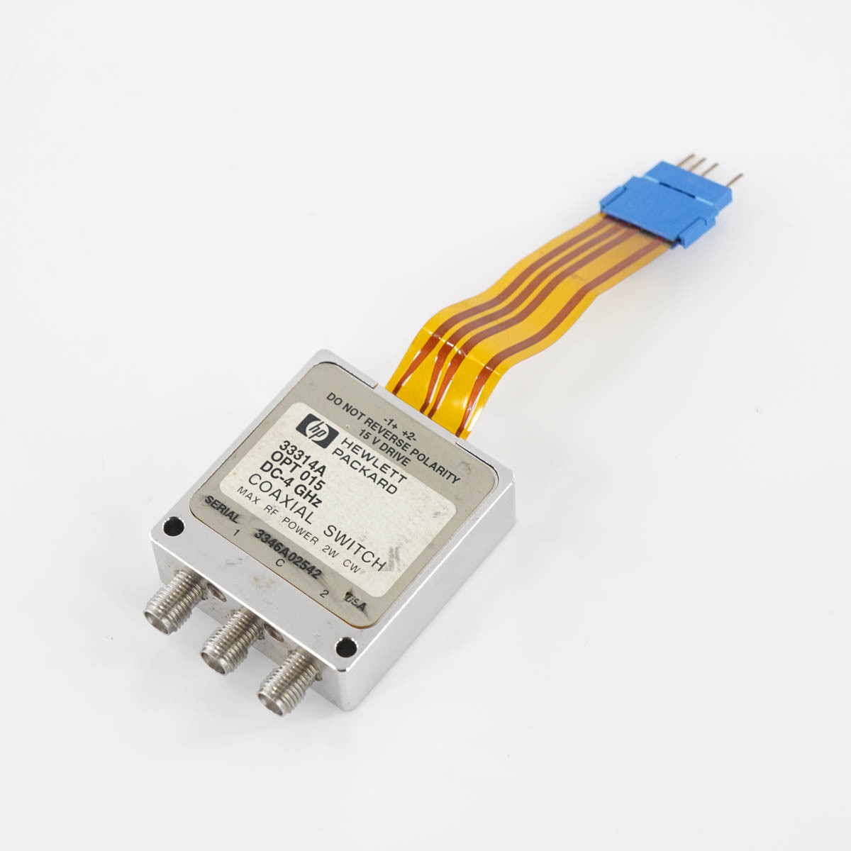 [DW] 8日保証 10台入荷 33314A hp COAXIAL SWITCH OPT 015 DC-4GHz Agilent アジレント Keysight キーサイト スイッチ[05284-0595]_画像2