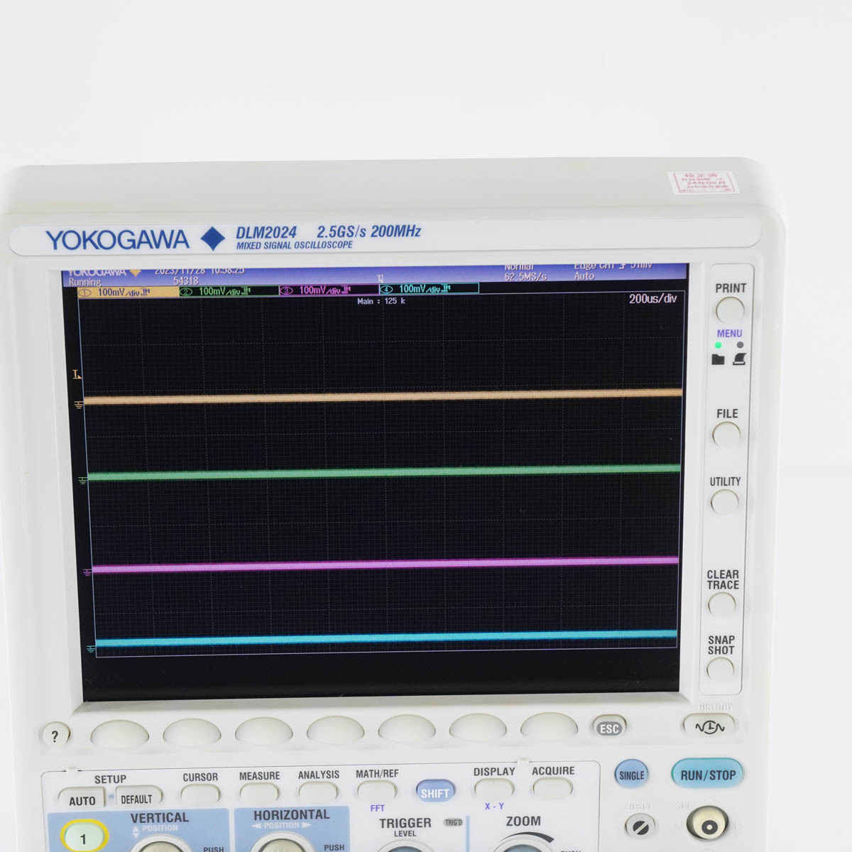 [DW]8日保証 校正2024年8月まで有効 DLM2024 710110-M-HJ/B5/M1/P4/C11/C9 YOKOGAWA SIGNAL OSCILLOSCOPE 2.5GS/s 200MHz ...[05471-0028]_画像6