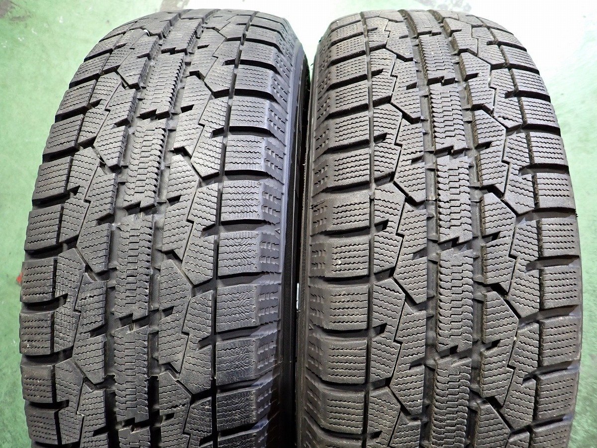 RK1339【送料無料195/65R15】2本 TOYO OBSERVE GARIT GIZ 中古スタッドレス プリウス ノア VOXY ステップワゴン 《即決》_画像3