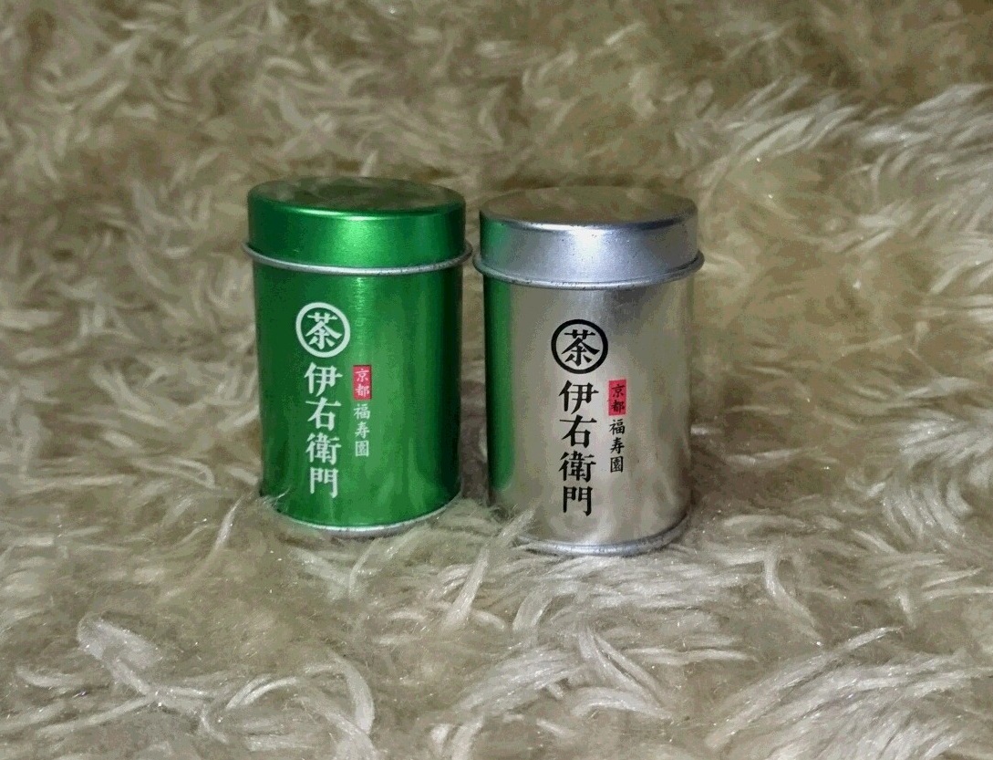 サントリー 伊右衛門 ミニチュア 缶 2個 セット お茶 日本茶 置物 小物入れ ノベルティ r_画像1