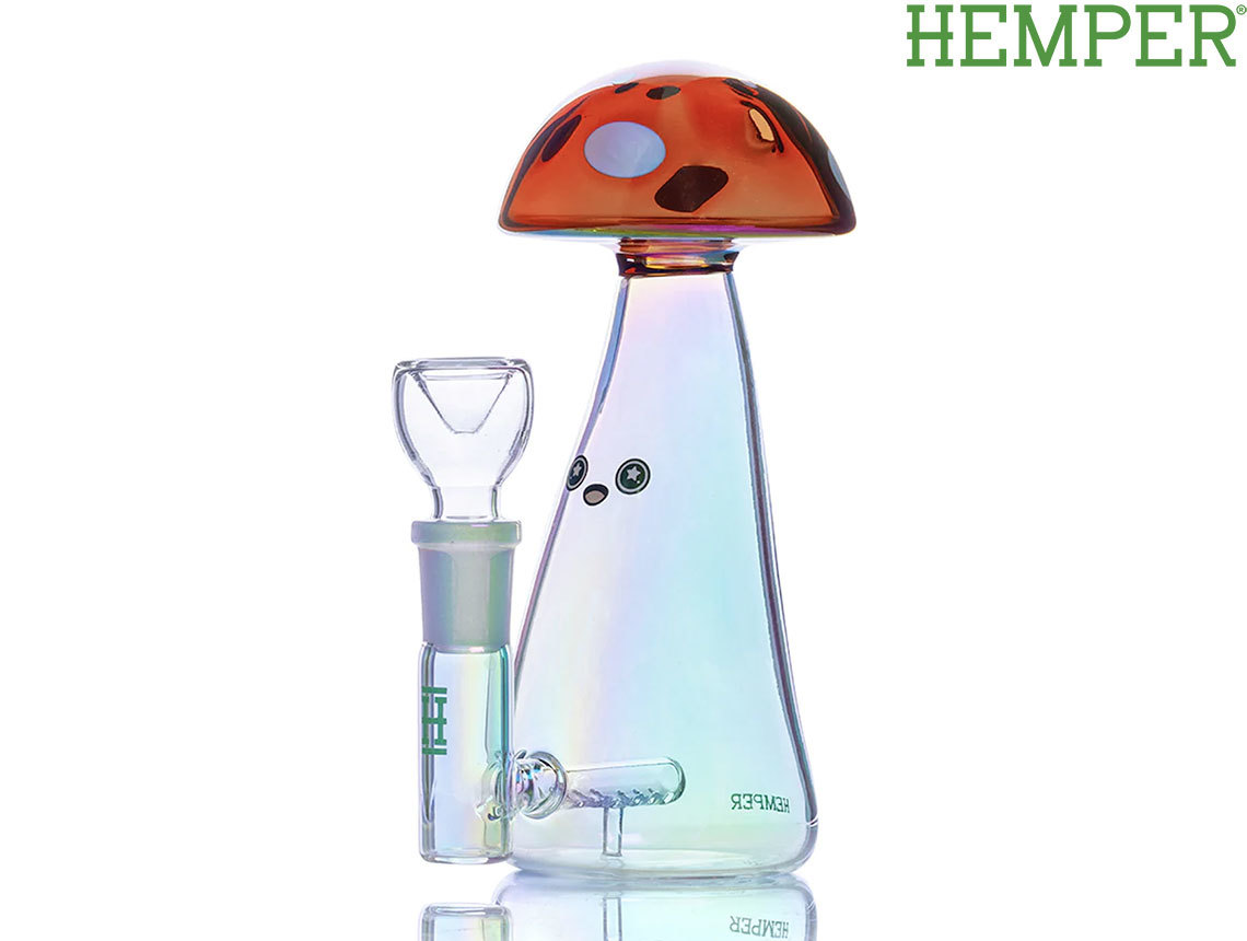 HEMPER ヘンパー トリッピー マッシュルーム ガラスボング バブラー ガラスパイプ カンナビスカップ ハイタイムズ マリファナ thc 大麻_画像1