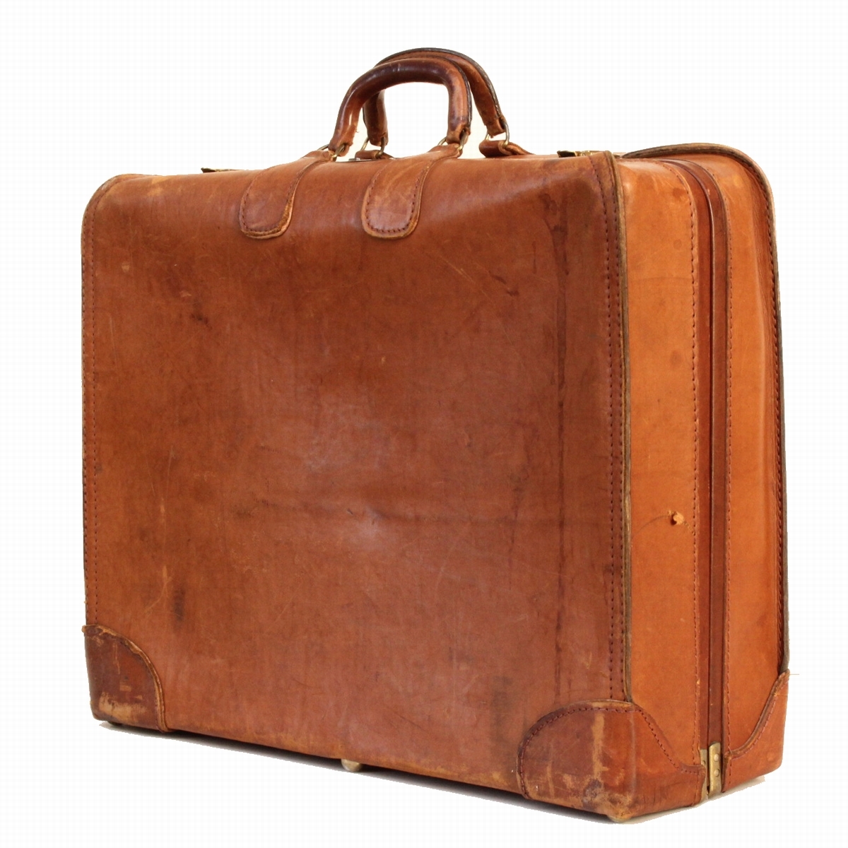 89312)Vintage 本革レザー トランク スーツケース ヴィンテージ鞄