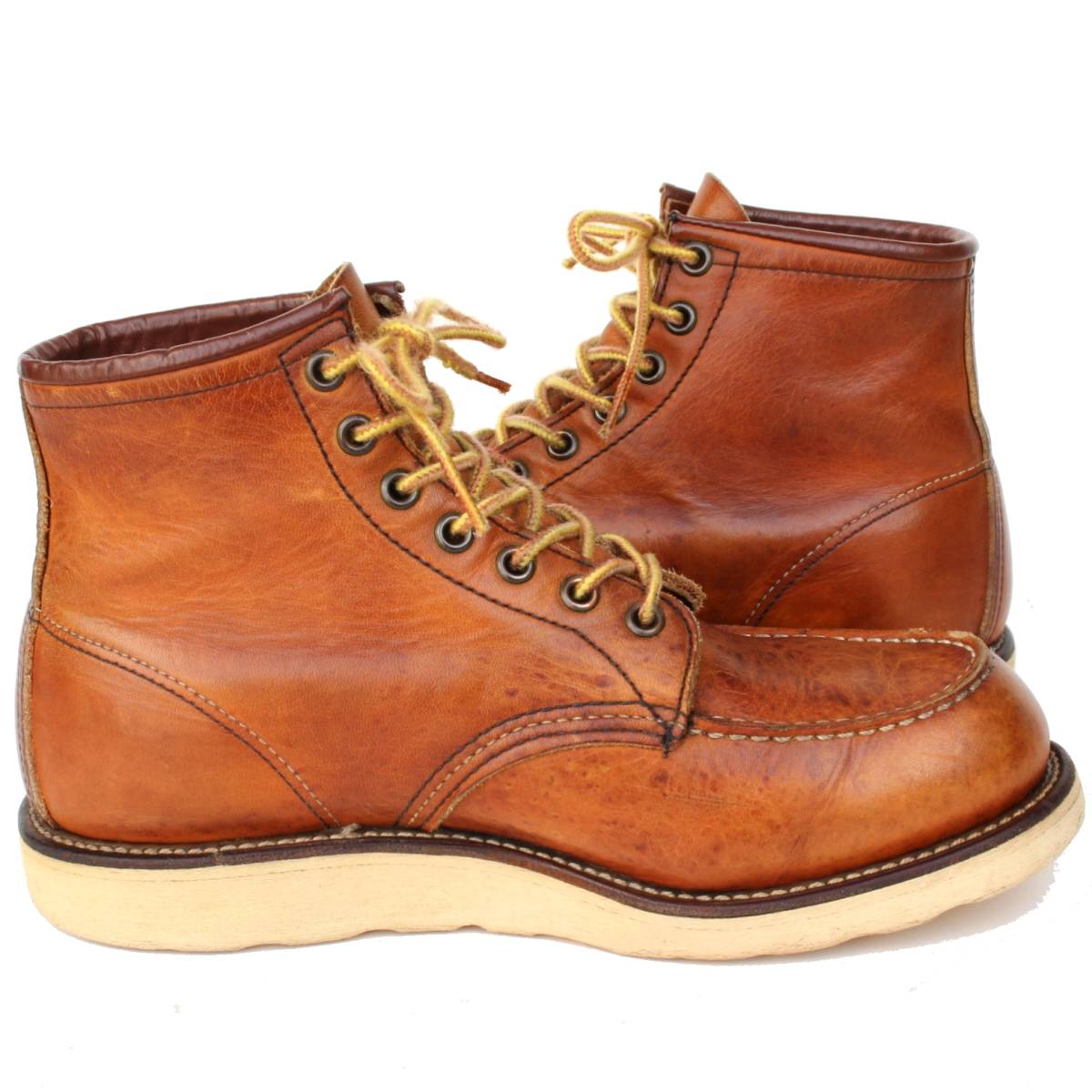 (31583)97年製REDWING875レッドウィング7E約25cm (犬刻印サイド刻印 旧犬タグ ヴィンテージ90年代モックトゥ薄茶オロイジナル セッター)_画像7