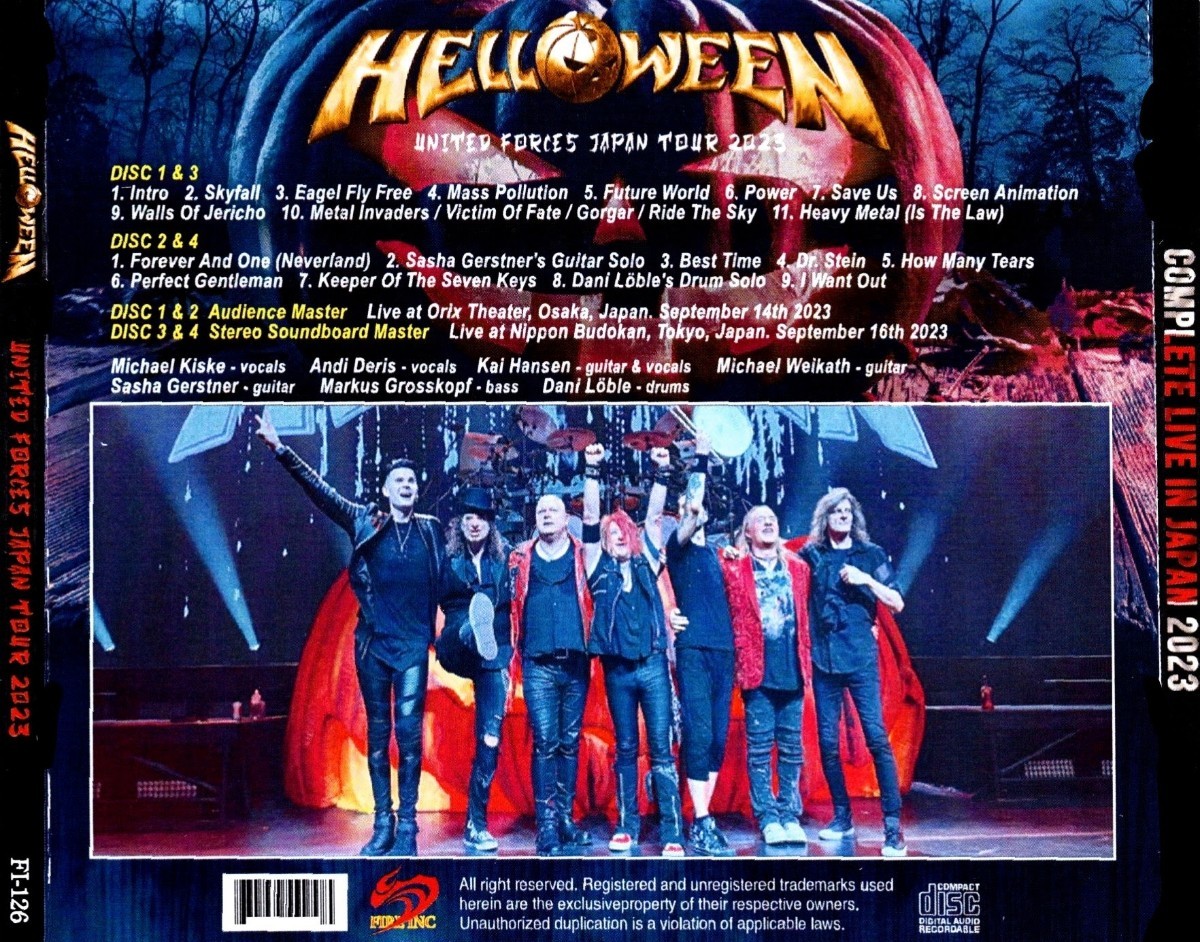 HELLOWEEN 「COMPLETE LIVE IN JAPAN 2023」ハロウィン_画像9