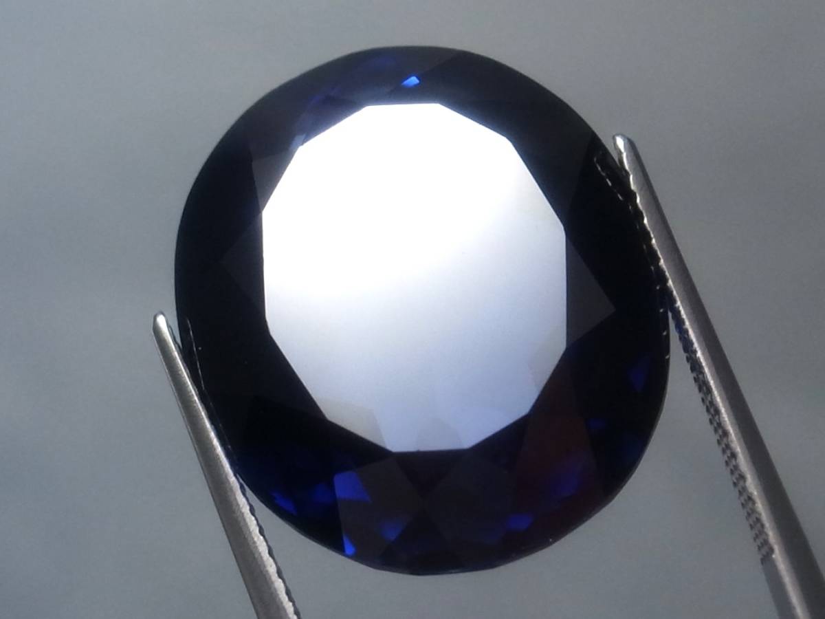 38.13ct 新品・特大サイズ・最上級のロイヤルブルーモゴックカラー 合成サファイヤ _画像5