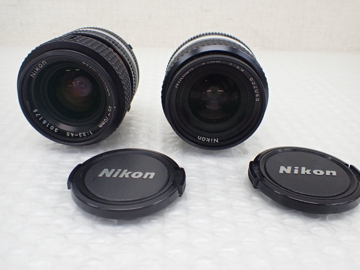 ☆D683-60　27 Nicon ニコン NIKKOR ニコール 一眼レフカメラレンズ 24mm 1:2.8 2.8、Nikon Zoom-NIKKOR 35-70mm F3.3-4.5　レンズまとめ_画像1