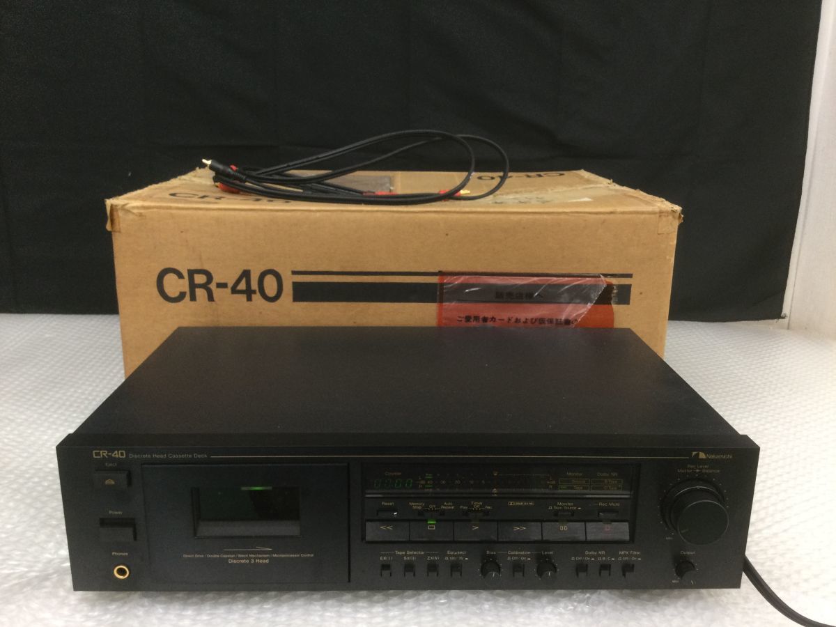 D724-120【希少 レア 通電動作確認済み】Nakamichi(ナカミチ)高音質独立３ヘッドカセットデッキ CR-40 コレクター/箱付きt_画像1