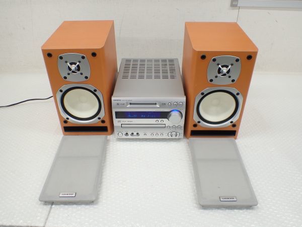 ☆D446-120　ONKYO オンキョー FR-N7TX D-N7TX コンポ　スピーカーペア　中古稼働品・音出し確認済み_画像1