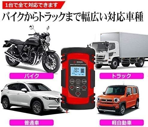 バッテリー充電器 車 12v 24v パルス充電対応 カーバッテリー バイク バッテリーチャージャー 4A_画像2