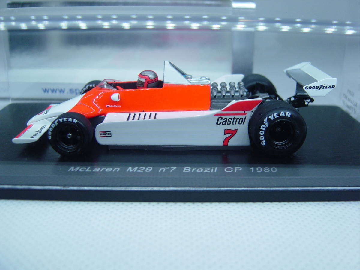 送料350円～ spark 1/43 McLaren M29 Brazil GP 1980 #7 John Watson マクラーレン ブラジルGP ジョン・ワトソン デカール付き_画像2