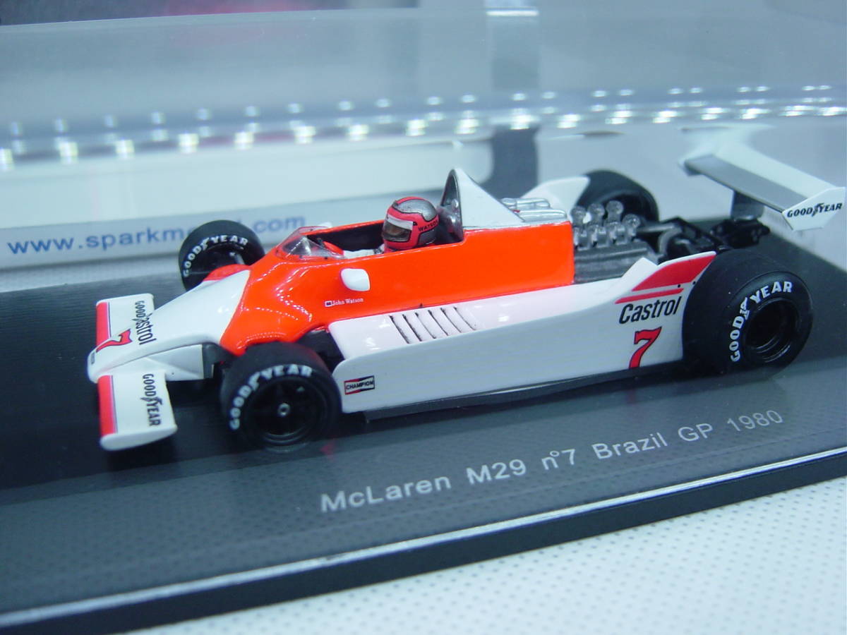 送料350円～ spark 1/43 McLaren M29 Brazil GP 1980 #7 John Watson マクラーレン ブラジルGP ジョン・ワトソン デカール付き_画像3