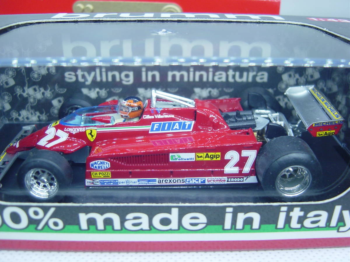  postage 300 jpy ~ Brumm 1/43 Ferrari 126CK turbo Winner Montecarlo GP 1981 #27 Gilles Villeneuve Ferrari Monaco GP Jill * vi run-vu