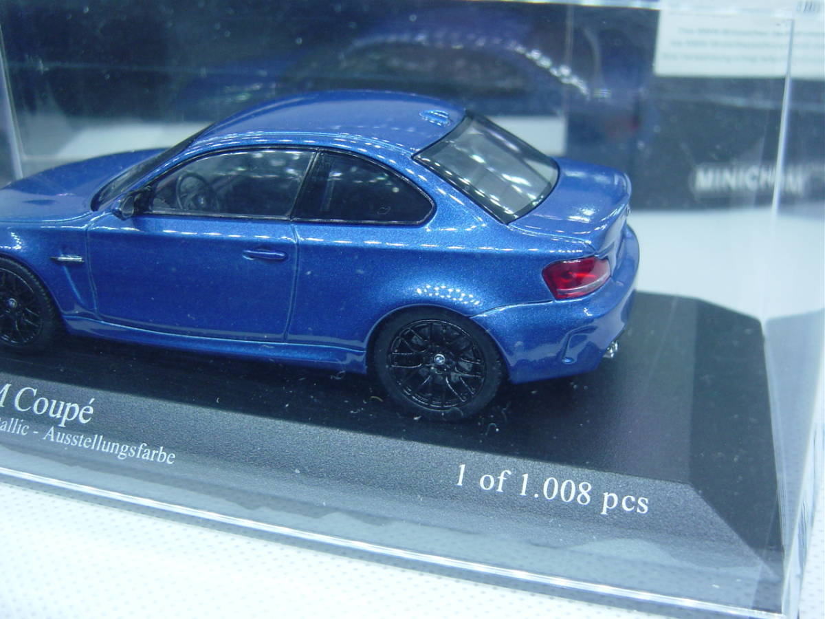 送料350円～ MINICHAMPS 1/43 BMW 1er M Coupe 2011 Blue metallic 1シリーズの画像5