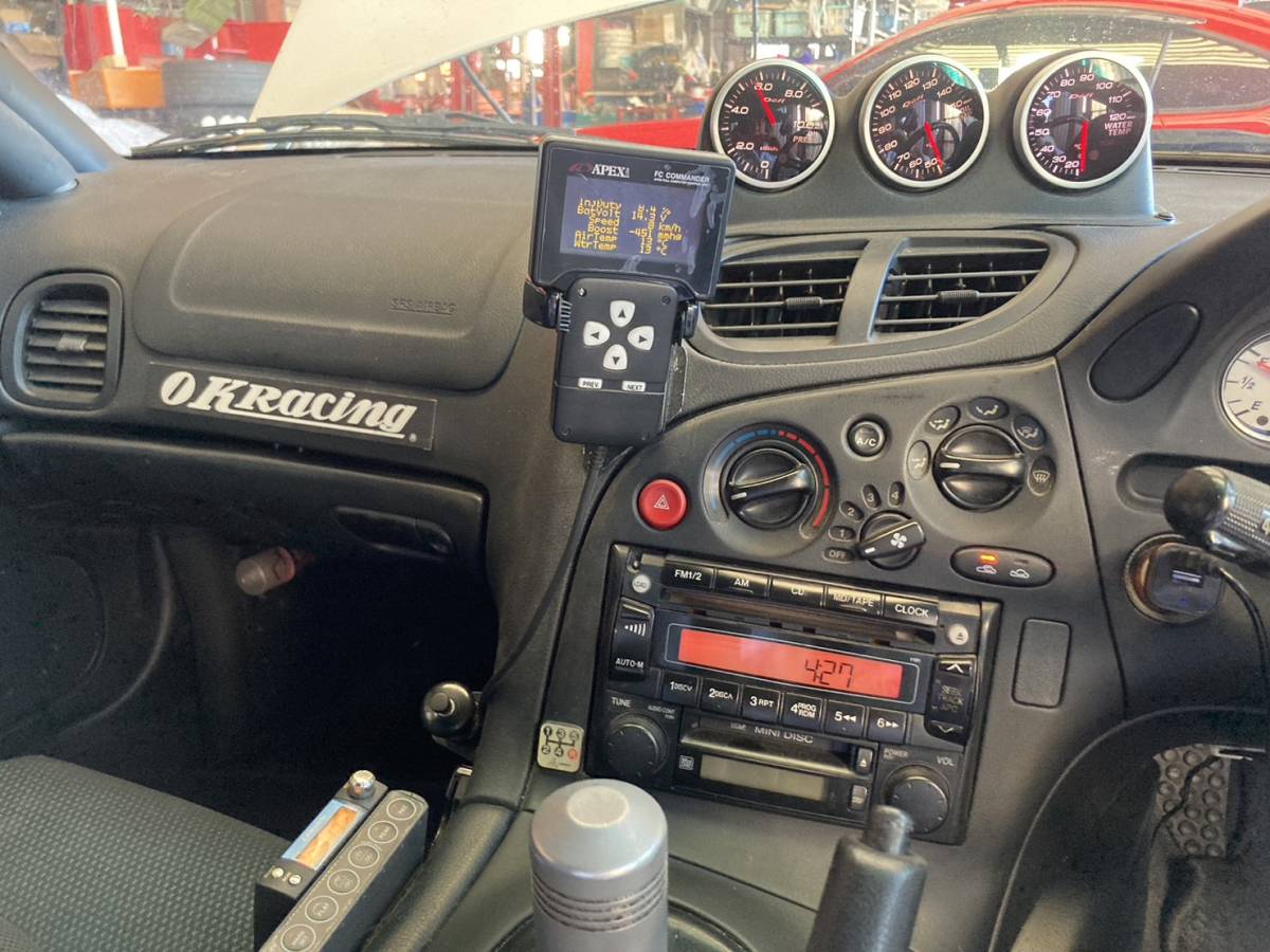 RX-7 RX7 FD3S 無事故車 6型 Ⅵ型 Vマウント パワーFC ブーストアップ仕様 MT ATSテンパーショット 車検仕様 ダッシュ貫通 ロールバー jdmの画像6