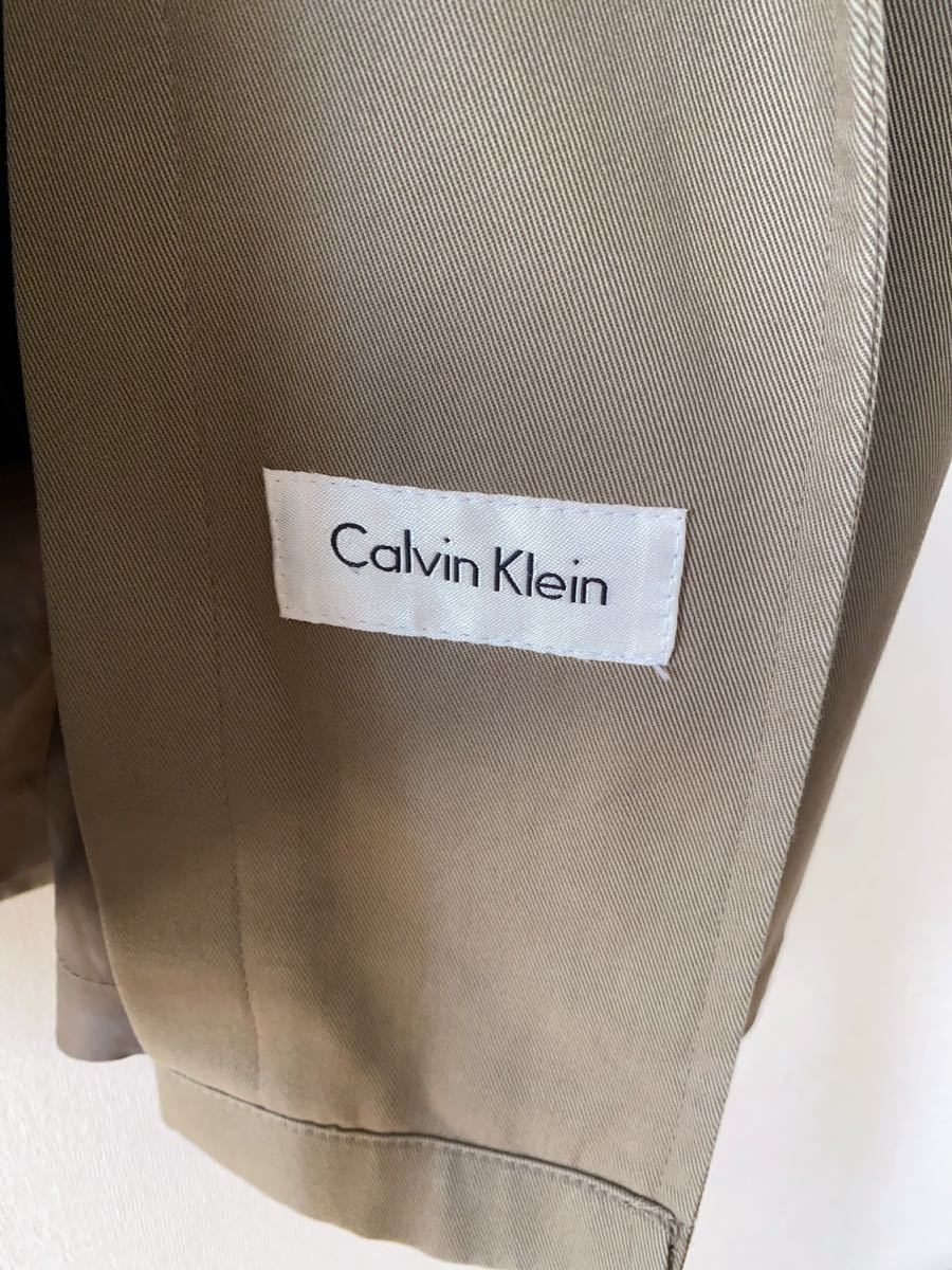 H025 美品 カルバンクライン Calvin Klein ライナー付き トレンチコート 42R_画像6