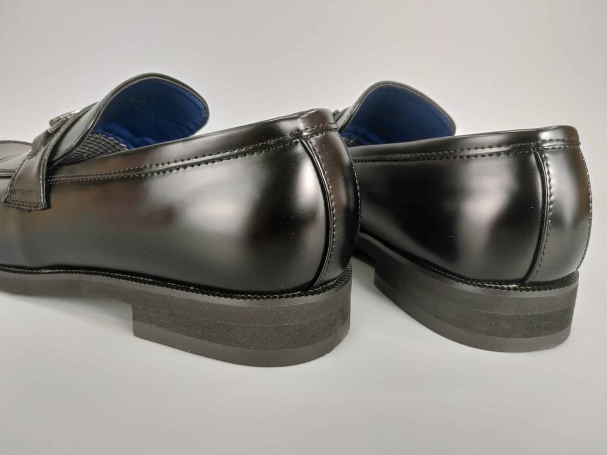 数量限定　ビジネスシューズ　紳士靴　ビットタイプ『ZN5008-BLK-245』24.5cm　＠ZINO（アットジーノ）幅広4E　撥水防水加工