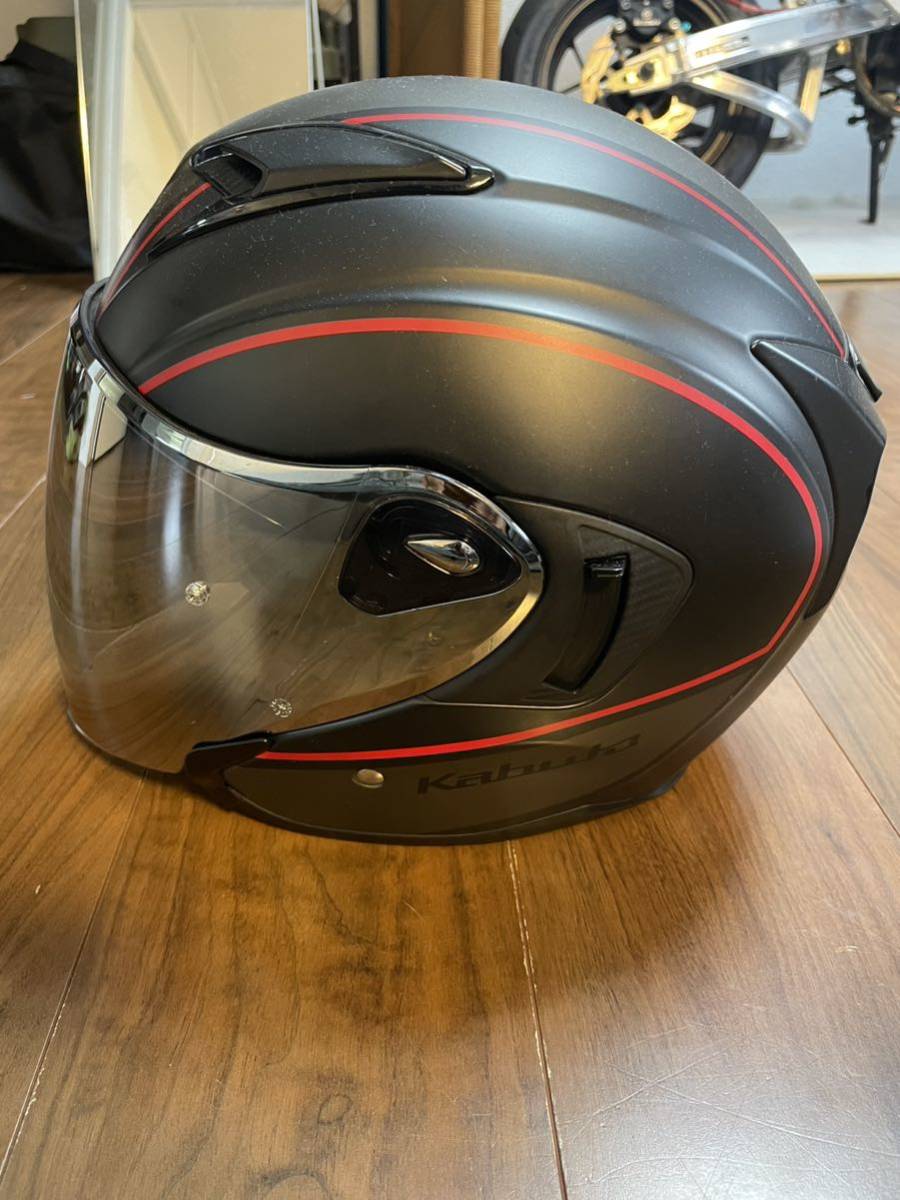 オージーケーカブト(OGK KABUTO)バイクヘルメット ジェットヘルメット EXCEED GLIDE(グライド) Sサイズ 55-56cm 中古 格安_画像2