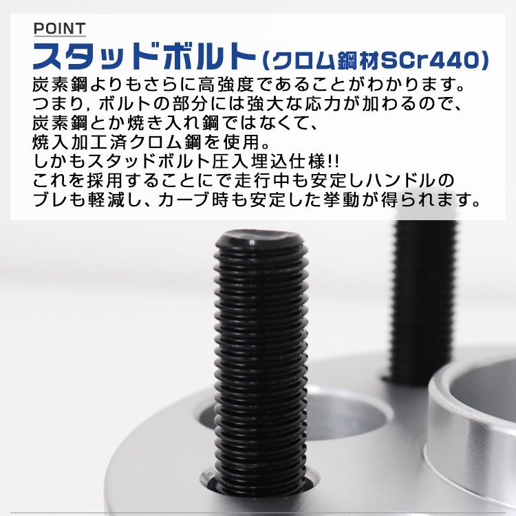 60mmハブセン ワイドトレッドスペーサー 30mm PCD120-5H-M14×P1.5 5穴 ワイドスペーサー ワイトレ ホイール ナット付 黒 ブラック 2枚_画像8