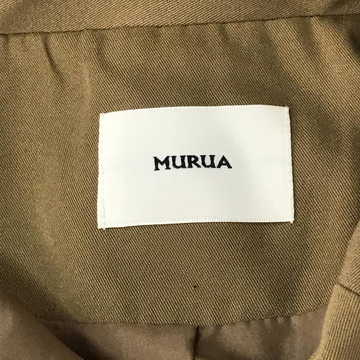 MURUA 　ムルーア　3wayツイードレイヤードトレンチコート　1サイズ　 キャメル　S5.2-309　USED_画像9