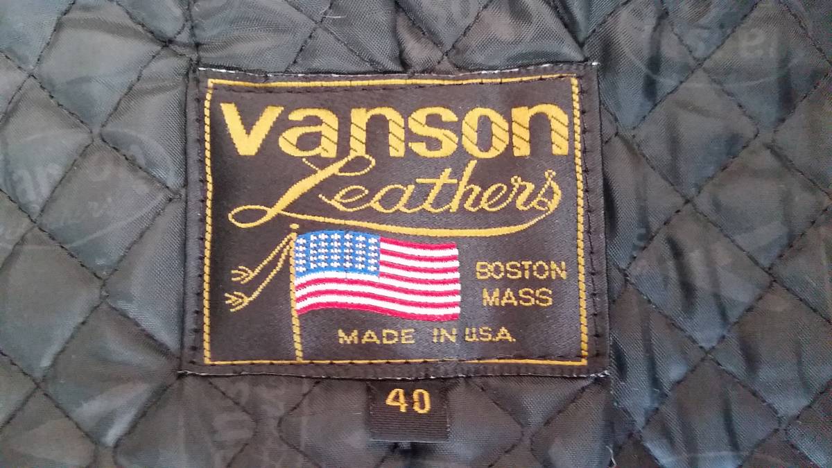VANSON（バンソン） C２ LEATHER JACKET サイズ４０の画像8