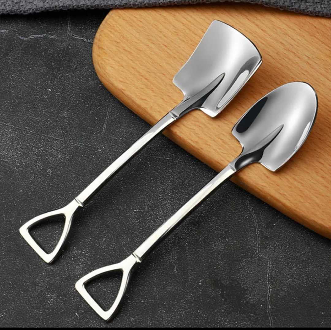 4 piece set shovel spade spoon retro coffee 