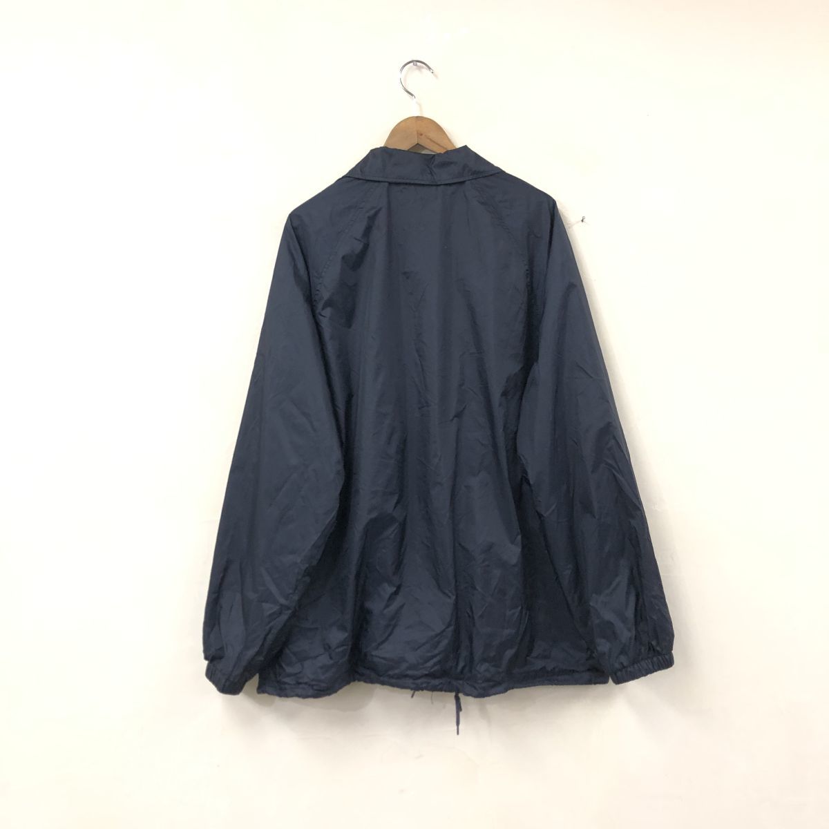 N361-F◆ Dickies ディッキーズ コーチジャケット ブルゾン 大きめ ◆ size2XL ナイロン100 ブラック 古着 メンズ 秋冬 ロゴパッチ_画像7