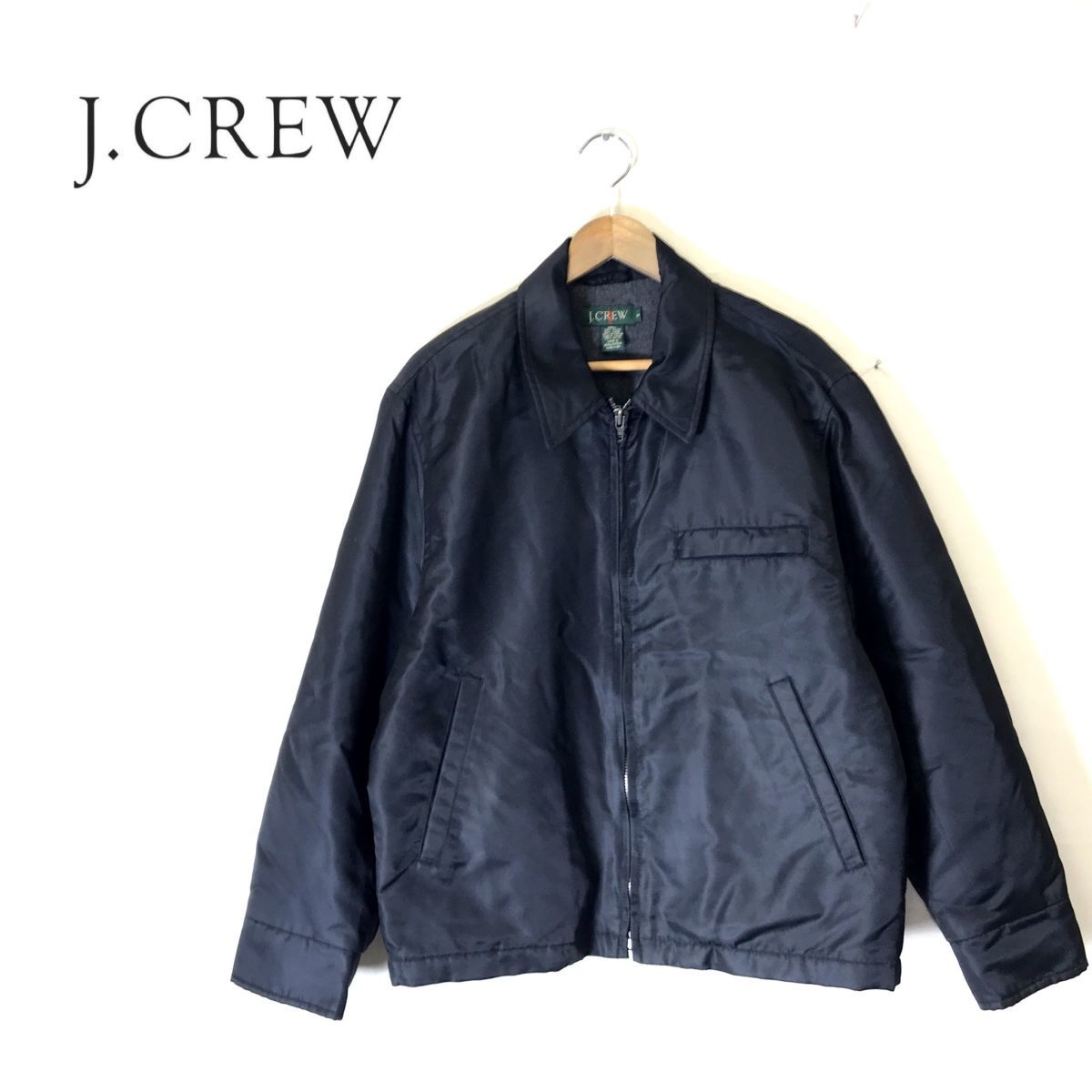 N1796-N◆美品◆old◆ J.GREW ジェイクルー ナイロンジャケット 裏フリース コーチジャケット ジップアップ◆sizeS ブラック 黒 古着_画像1