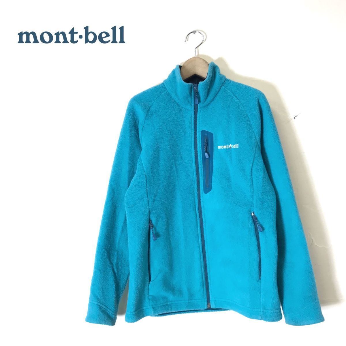 N1988-N◆ mont-bell モンベル クリマプラス200 ジャケット フリースジャケット レディース ◆sizeS ライトブルー ポリエステル100_画像1