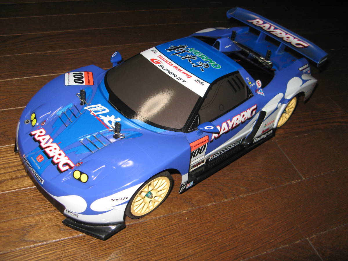 タミヤ 1/10 4WD TT-01 シャーシ 本田NSXボディ付き_画像1