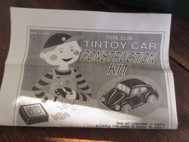 【TOYS CLUB/TINTOY CAR】CONSTRUCTION KIT/日本製/ビンテージ/未組み立て_画像2