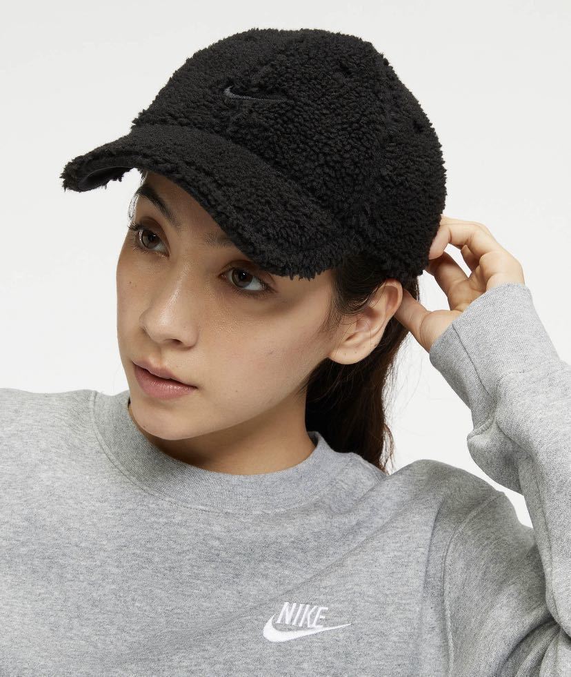 新品 ナイキ スポーツウェア ヘリテージ86 フリース キャップ Nike Sportswear Heritage86 Fleece Cap シェルパ　キャップ　DV5434-010 黒_画像1