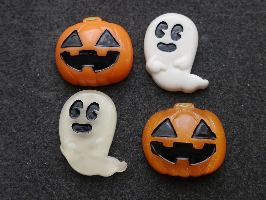  plastic parts handicrafts * accessory parts Halloween parts 4 piece set ghost pumpkin ghost pumpkin 