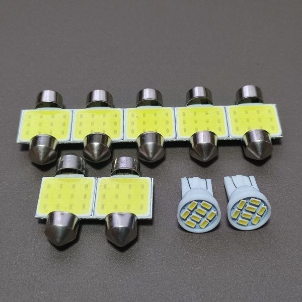 爆光！C25 セレナ T10 LED ウェッジ球 室内灯 ナンバー灯 ルームランプ ホワイト 9個セット T10 LED ホワイト日産 /8/t31_画像1