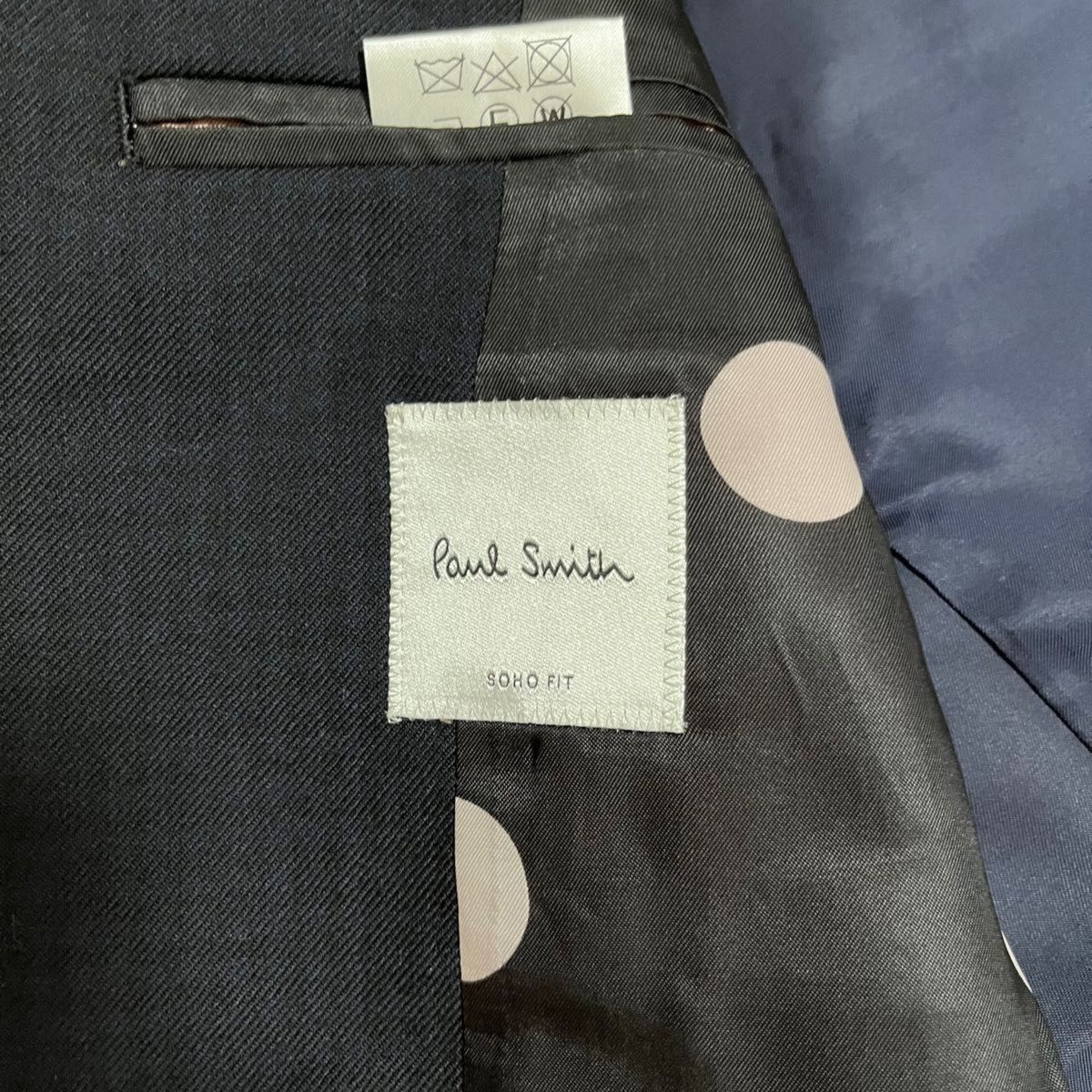 極美品】ポールスミス トラベルステッチスーツ ネイビー 現行 極美品】ポールスミス トラベルステッチスーツ ネイビー 現行