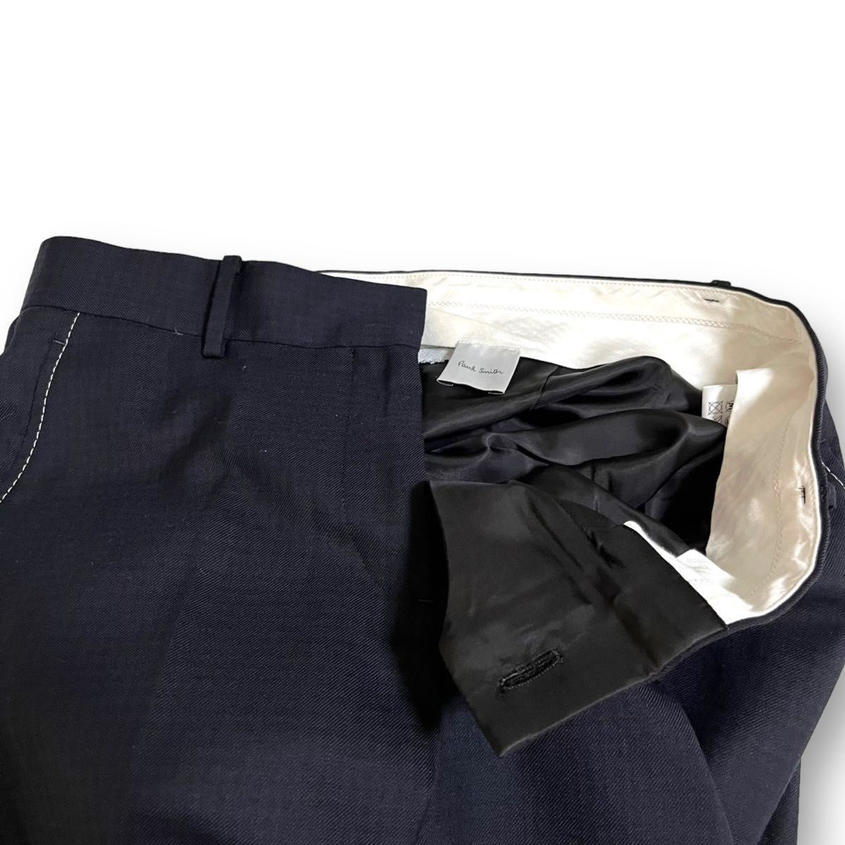 極美品】ポールスミス トラベルステッチスーツ ネイビー 現行 極美品】ポールスミス トラベルステッチスーツ ネイビー 現行