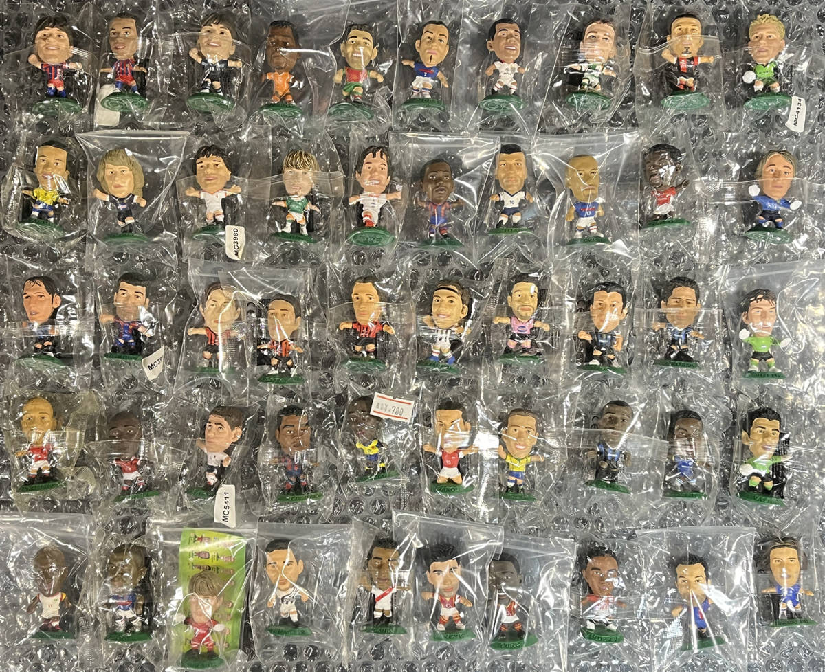 (Y61)MicroStars ALL GREEN BASE 50 figure set マイクロスターズ 全緑台座 50体セット #Chaser #Zidane #Ronaldinho #Messi_画像1