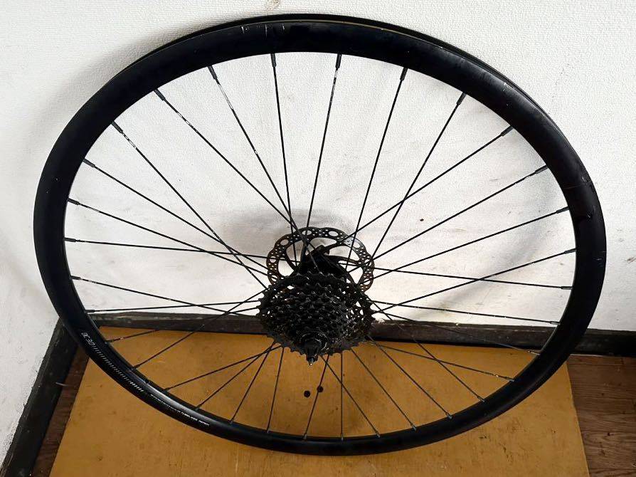 RIM FOR DISK BRAKE USE ONLY 622x19C ALLOY6601リアホイール, TUBELESS READY 中古