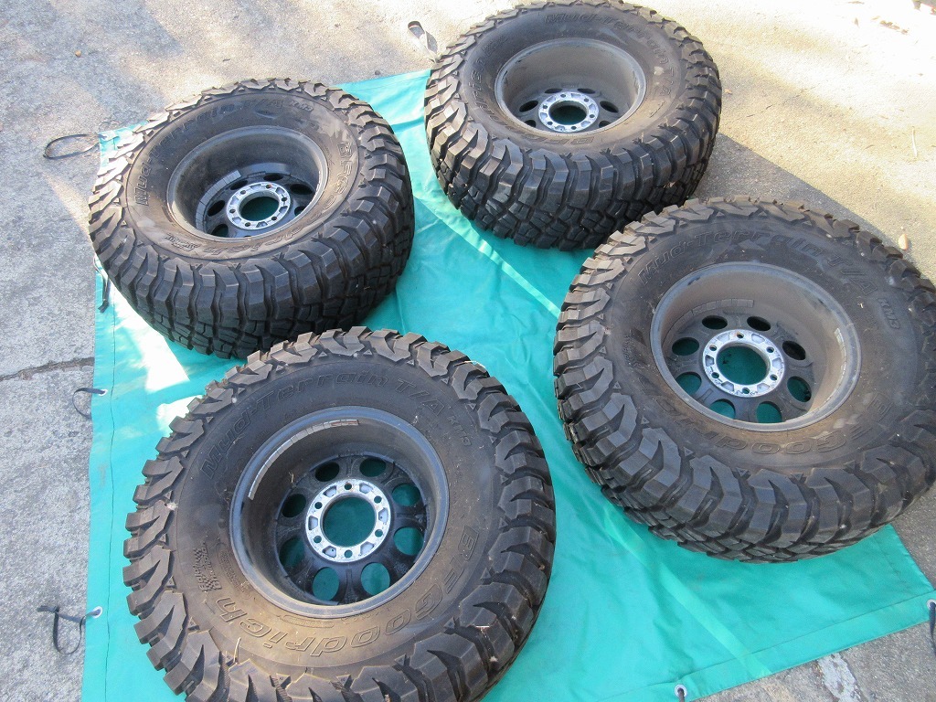  Mickey Thompson tire set 15x8J 6 hole Land Cruiser HZJ BJ Land Cruiser Jeep etc. 