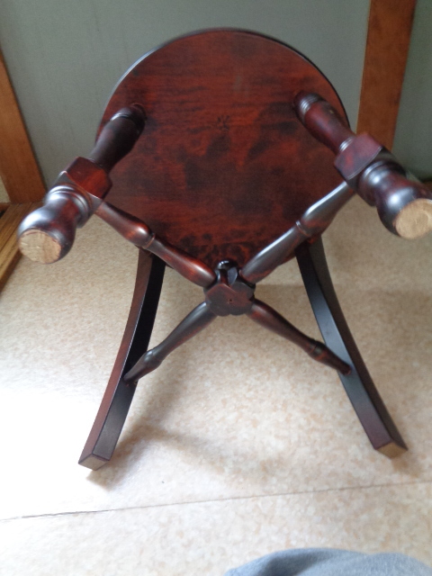 木製椅子-背もたれ椅子/ダイニングチェアー/木工芸 テーブルチェアー/木材種不詳/良品_画像6