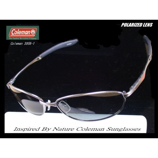 [Coleman polarized light sunglasses ]Co3008-1V smoked VF: gunmetal ru* without diffused reflection!