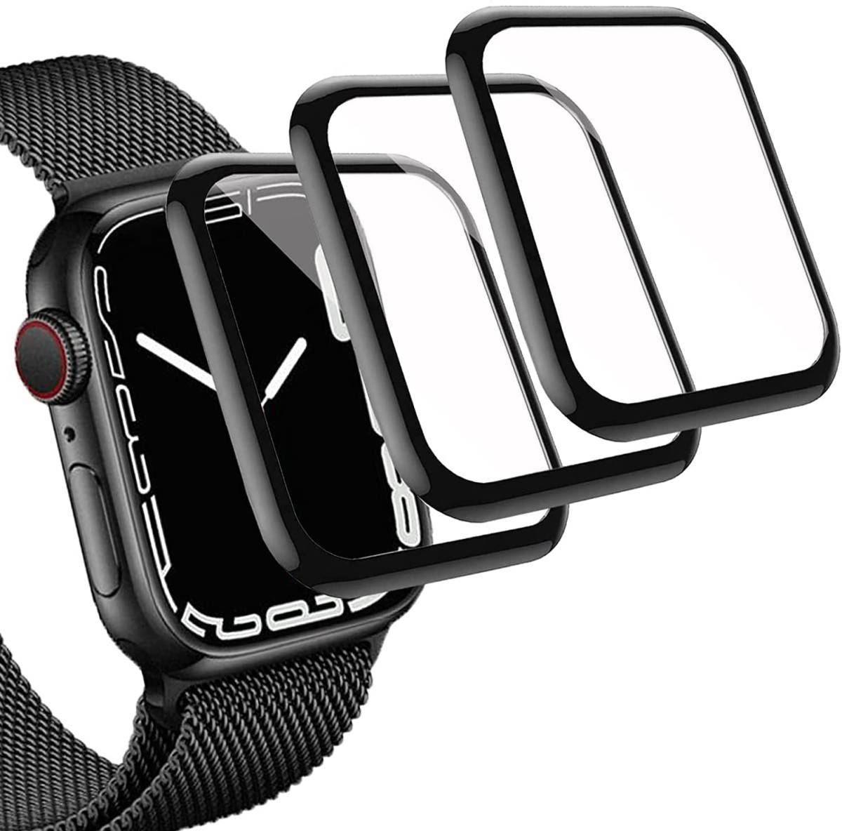 【3枚セット (シリーズ7-(41mm))】Apple Watch 7 フィルム 3枚セット Apple Watch Series 7 専用 カバー 41M TPUフィルム_画像1