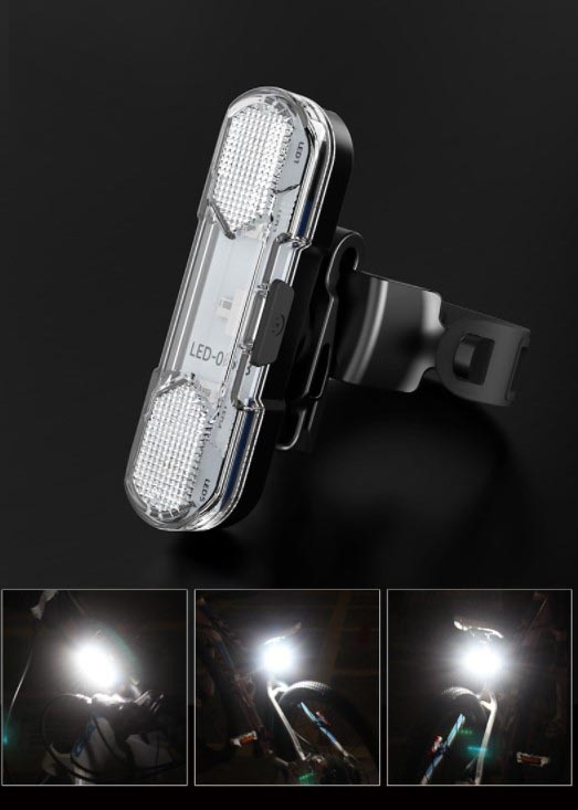 自転車テールライト USB充電 防水 点滅 4点灯モード 簡単装着 ホワイト色_画像2