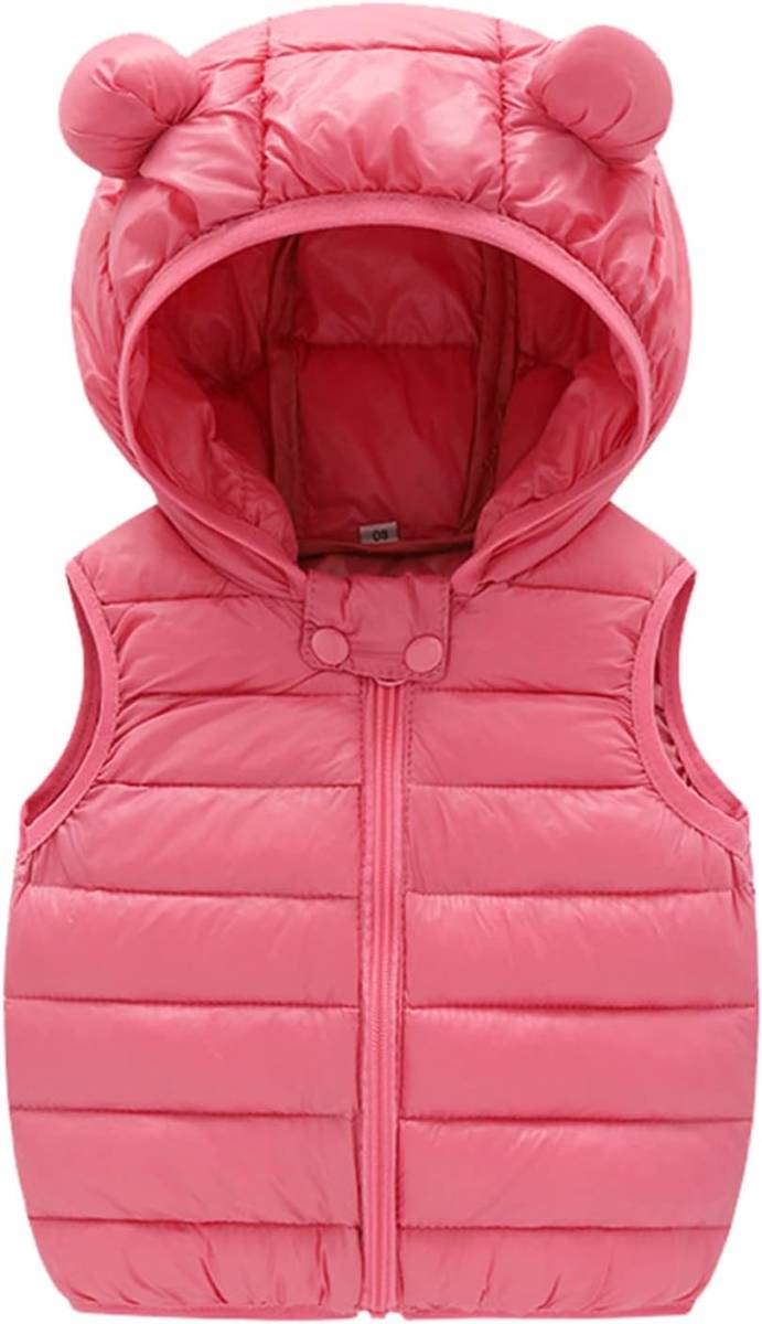  жилет Kids девочка лучший baby младенец одежда пальто ребенок внешний защищающий от холода осень-зима толстый симпатичный с капюшоном .( размер :100cm)F01
