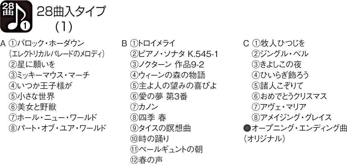 リズム【RHYTHM】ディズニー ミッキー&フレンズ M509 掛け時計 電波時計 からくり時計 メロディ付き 白 4MN509MC03 小売価格￥55,000(税込)の画像3