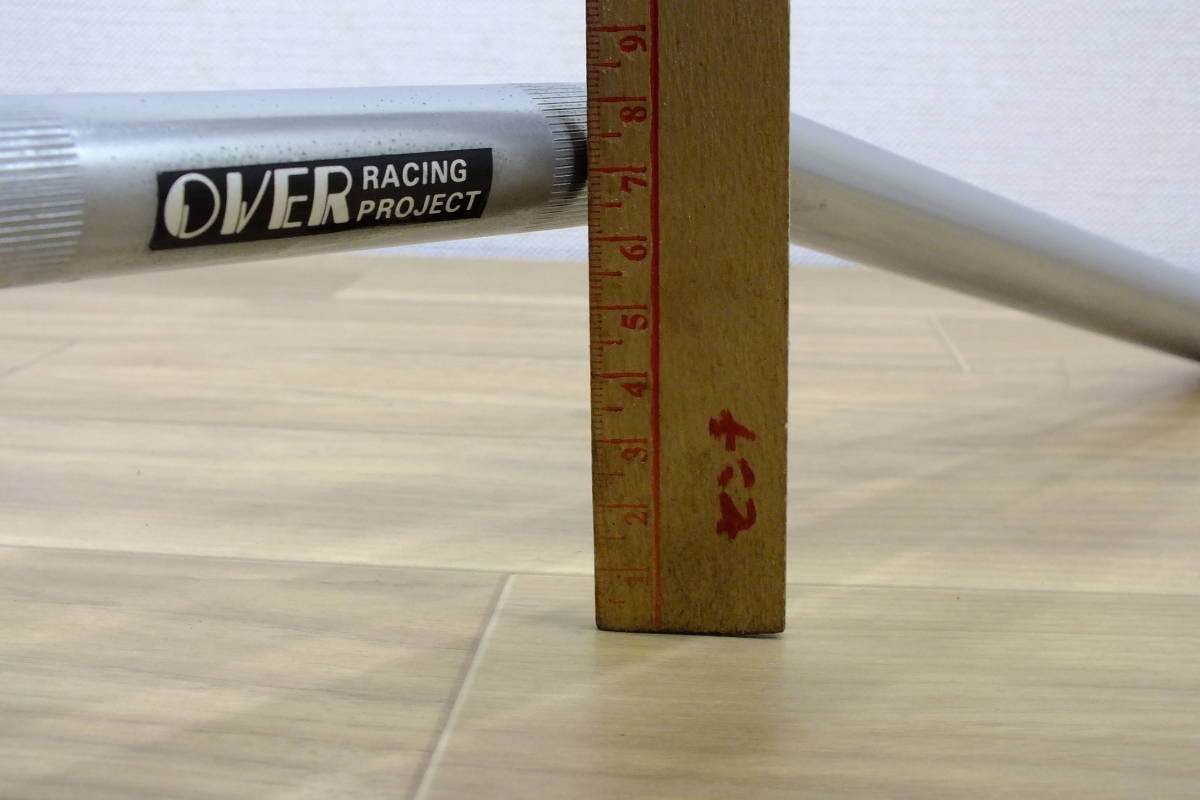 ◆ オーバー OVER RACING ドラッグバー バーハンドル ミリバー 7/8インチ 22.2mm 中古品 アルミ・アルマイト 幅67cm・引き7cm_画像5