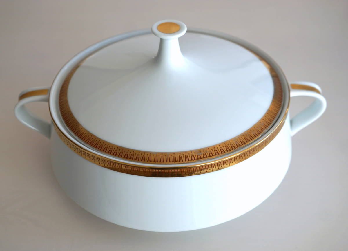 #l3 即決 NORITAKE ノリタケ MILTON スープポット 蓋つき 28cm_画像2