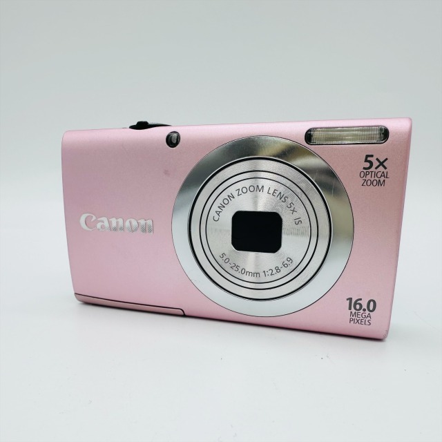 Canon キヤノン PowerShot A2400 IS 稼働品 撮影〇 8GB SDカード付 ピンク 充電器付 本体 一部汚れ有 コンパクトデジタルカメラ 1567_画像1